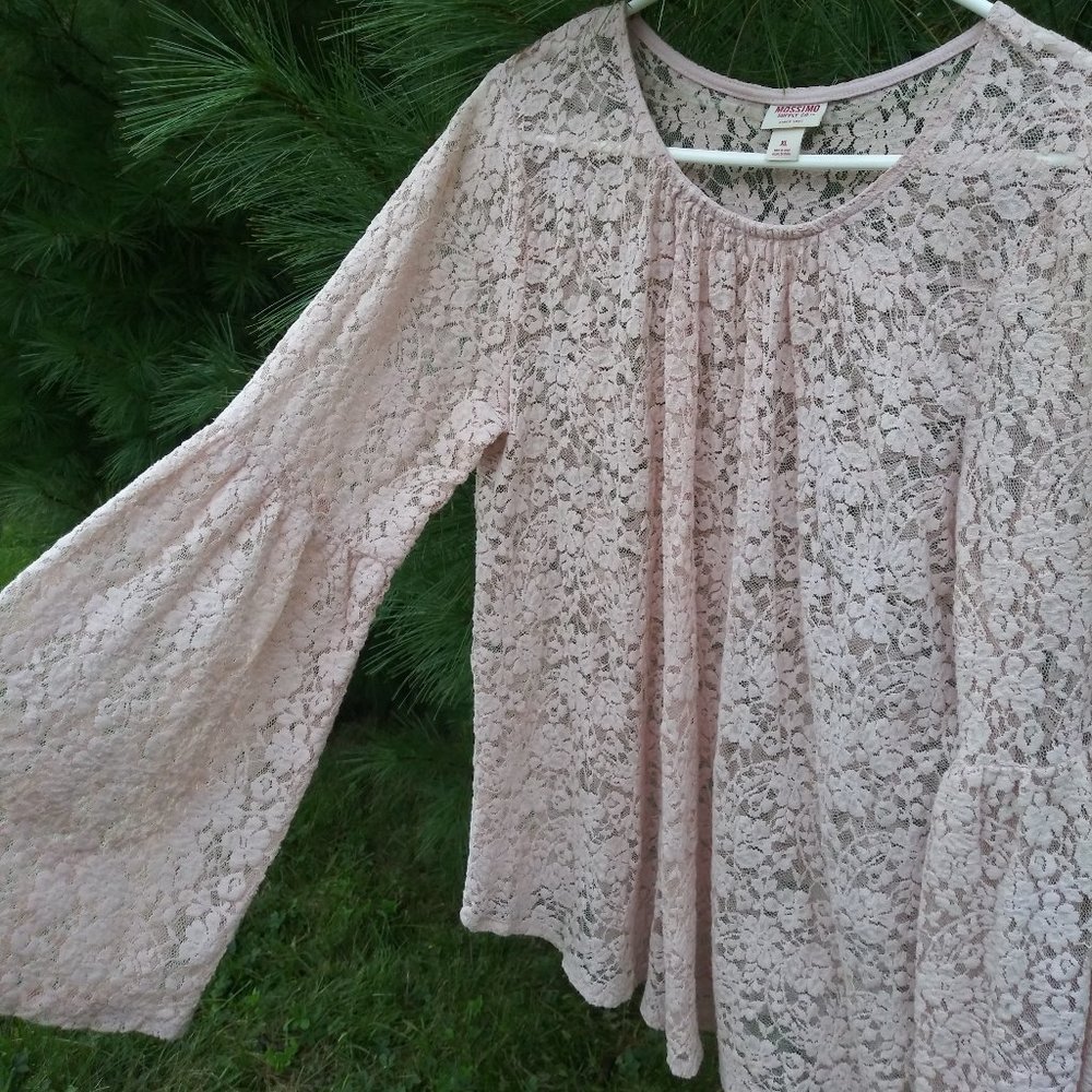 Mossimo Pink Lace Blouse